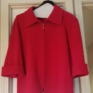 St. John Collection Slub Car Coat/Jacket